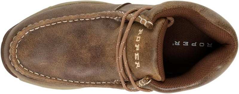 ROPER Mens Clearcut Round Toe Chukka Casual Boots Ankle - Brown - Image 4